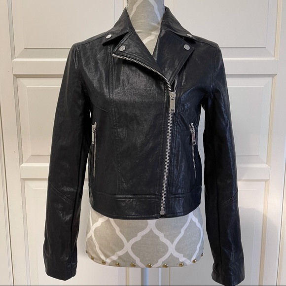DKNY Faux-Leather Moto Jacket - Picture 3 of 8